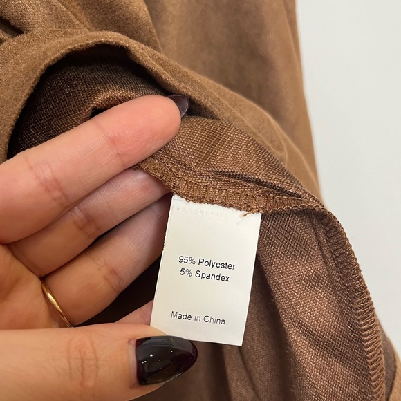 Allegra K Women's Faux Suede A-Line Elastic Back Retro Work Fall Midi Skirt XS - Picture 6 of 11